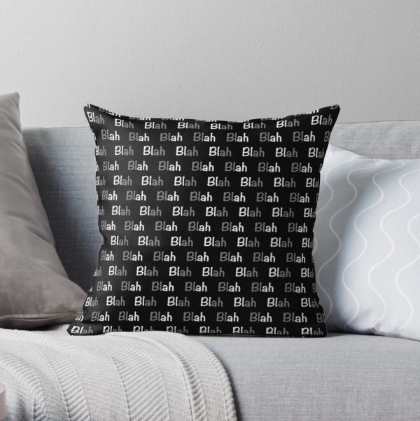 pillow Blah blah blah mug black and white redbubble print